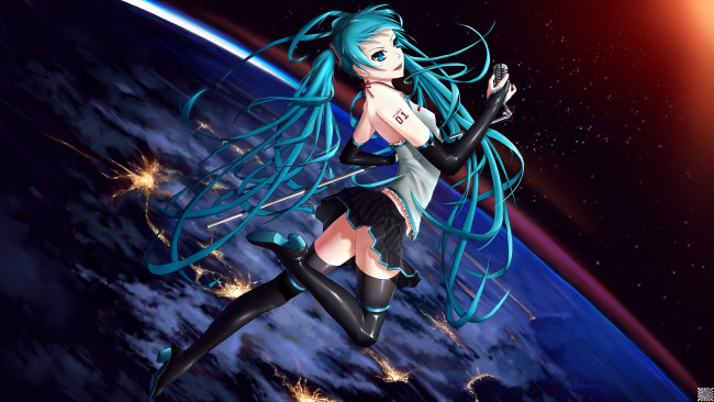 Обои картинки фото аниме, vocaloid, hatsune, miku