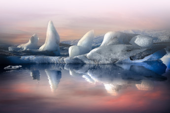 Картинка природа айсберги+и+ледники лёд отражения вода