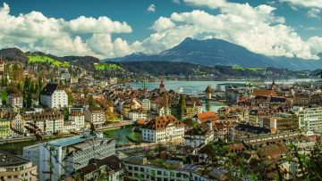 Картинка города -+панорамы остальные разделы panorama switzerland lucerne швейцария люцерн