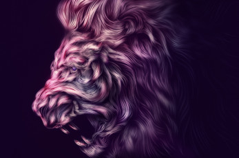 Картинка разное компьютерный+дизайн профиль животное хищник фон арт лев ahmed karam
