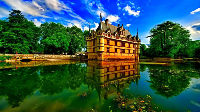 Обои картинки фото chateau azay le rideau, france, города, замки франции, chateau, azay, le, rideau