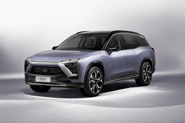 Обои картинки фото nextev nio es8 2018, автомобили, nio, серебристый