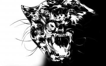 Картинка векторная графика леопард кошка арт