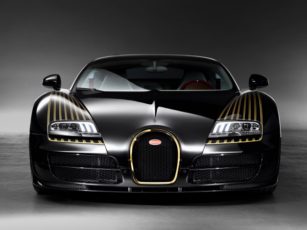 Обои картинки фото автомобили, bugatti, 2014г, black, bess, vitesse, roadster, sport, grand, veyron, темный
