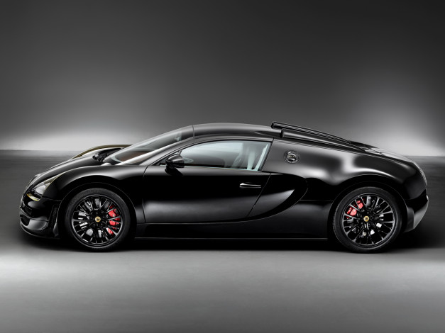 Обои картинки фото автомобили, bugatti, veyron, grand, темный, 2014г, black, bess, sport, roadster, vitesse