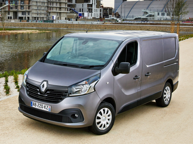 Обои картинки фото автомобили, renault, 2014, uk-spec, trafic, van