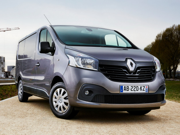 Обои картинки фото автомобили, renault, 2014, uk-spec, van, trafic