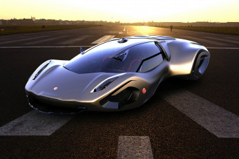 обоя bizzarrini veleno concept 2030, автомобили, 3д, concept, veleno, bizzarrini, futuristic, supercar, 2030