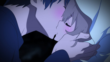 Картинка аниме toradora торадора поцелуй