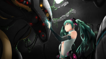 Картинка аниме vocaloid milaria miku append hatsune