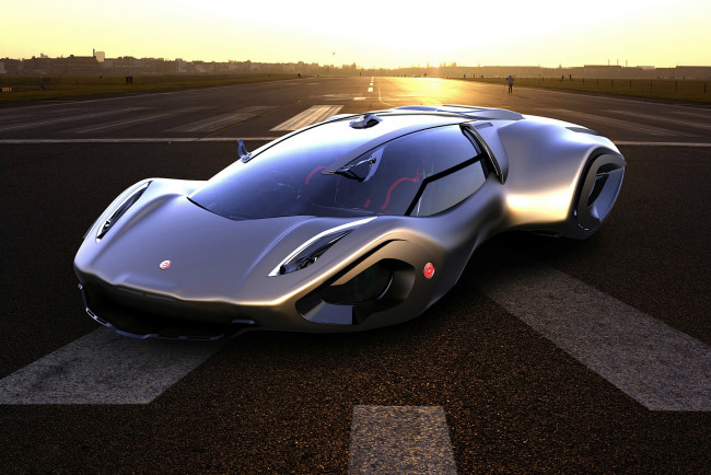 Обои картинки фото bizzarrini veleno concept 2030, автомобили, 3д, concept, veleno, bizzarrini, futuristic, supercar, 2030