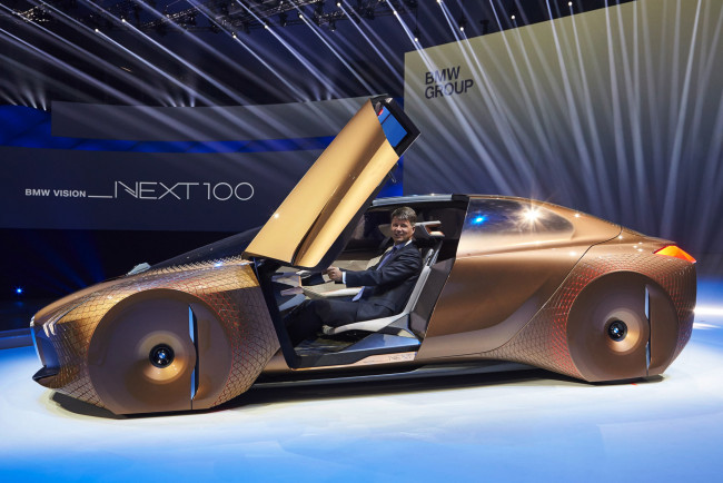 Обои картинки фото bmw vision next 100 concept 2016, автомобили, выставки и уличные фото, bmw, vision, next, 100, concept, 2016, car, выставка, автосалон