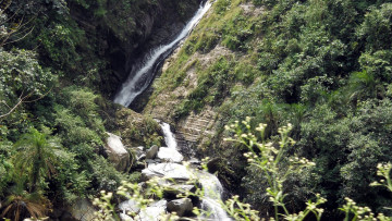 Картинка природа водопады поток ущелье