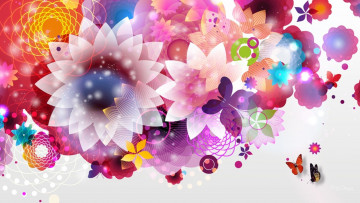 Картинка векторная+графика цветы+ flowers фон цветы лепестки