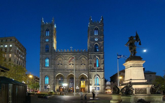 Обои картинки фото города, монреаль , канада, памятник, площадь