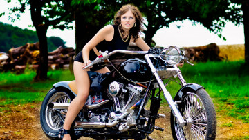 обоя мотоциклы, мото с девушкой, девушки