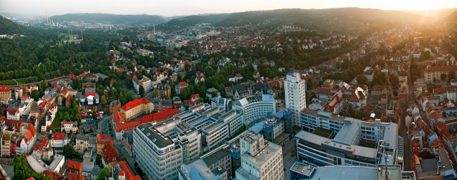 Обои картинки фото города, - панорамы, йена, город, германия, университетский, река, зал, by, nick, akimoff