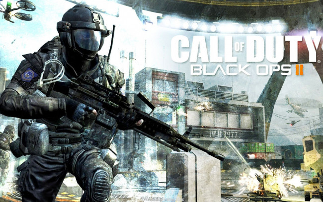 Обои картинки фото видео игры, call of duty,  black ops ii, солдат, амуниция, здание