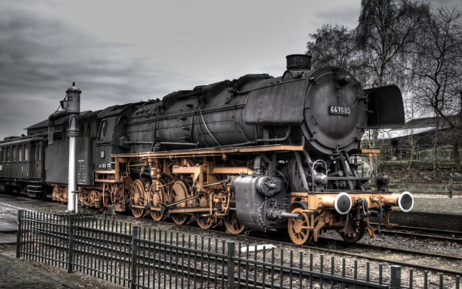 Обои картинки фото техника, паровозы, рельсы, поезд