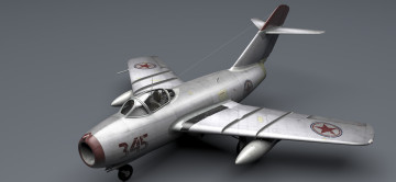 Картинка авиация 3д рисованые v-graphic mig миг-15бис