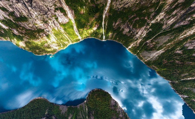 Обои картинки фото природа, реки, озера, норвегия, скалы, фьорд