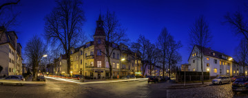 Картинка берлин германия города берлин+ иллюминация дорога панорама дома освещение ночь город