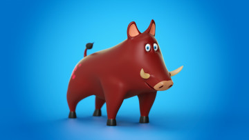 Картинка 3д+графика юмор+ humor animal toy cinema 4d pig