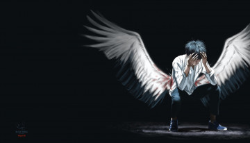 Картинка аниме ангелы +демоны heart k