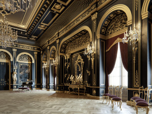 обоя интерьер, дворцы,  музеи, дворцовый, зал
