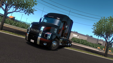 Картинка american+truck+simulator видео+игры american truck simulator грузовик тягач mack anthem buldog легендарный тяжеловоз