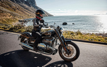 Картинка 2021+bmw+r18 мотоциклы bmw 2021 r18 круйзер черный мотоцикл новый экстерьер немецкие тяжелый трасса побережье