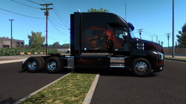Обои картинки фото american truck simulator, видео игры, american, truck, simulator, грузовик, тягач, mack, anthem, buldog, легендарный, тяжеловоз