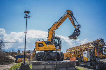 обоя техника, экскаваторы, liebherr