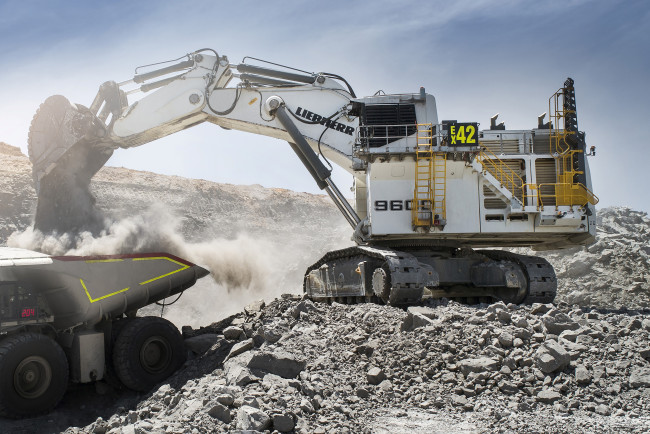 Обои картинки фото техника, экскаваторы, liebherr