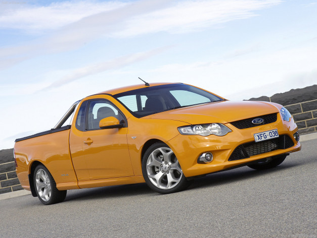 Обои картинки фото ford, fg, falcon, ute, xr6, turbo, 2008, автомобили