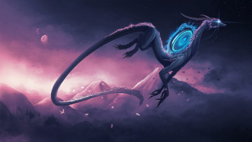 Картинка фэнтези драконы дракон хвост магия горы