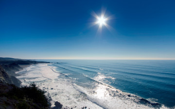 Картинка природа моря океаны солнце простор море берег волны