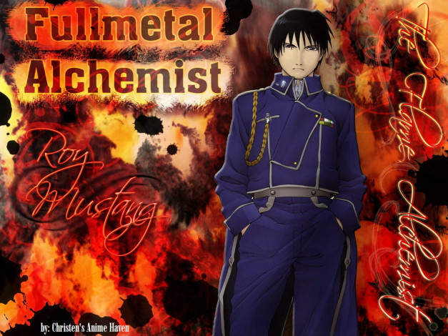Обои картинки фото аниме, fullmetal, alchemist, mustang