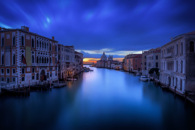 Обои картинки фото города, венеция , италия, небо, облака, венеция, канал