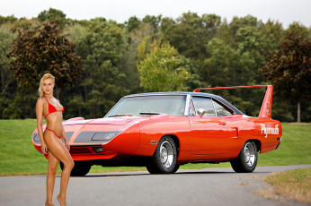 обоя автомобили, -авто с девушками, 1970, plymouth, superbird