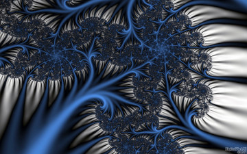 Картинка 3д графика fractal фракталы электричка