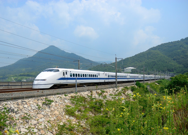 Обои картинки фото техника, поезда, поезд, скорость, горы
