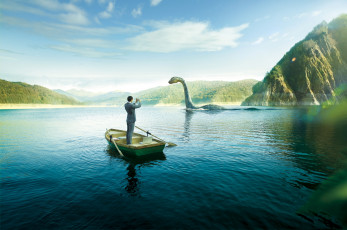 Картинка юмор приколы съемка озеро фотосессия мужчина лохнесское чудовище