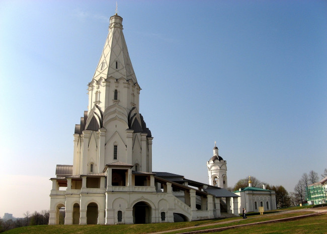 Обои картинки фото церковь, вознесения, города, москва, россия