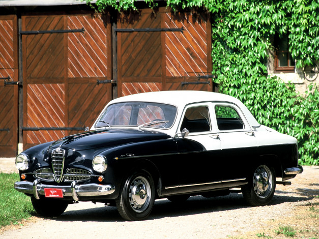 Обои картинки фото 1954-1959 alfa romeo 1900 super berlina , 1483, автомобили, alfa romeo, тюнинг, ретро, berlina, alfa, romeo