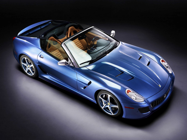 Обои картинки фото автомобили, ferrari, superamerica, 45, синий