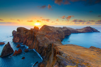 Картинка природа восходы закаты закат море скалы