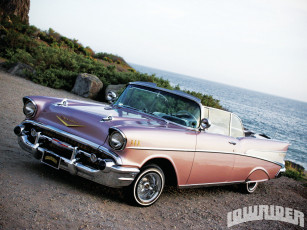 Картинка 1957 chevrolet bel air convertible автомобили