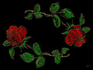 Картинка 3д графика flowers цветы темный