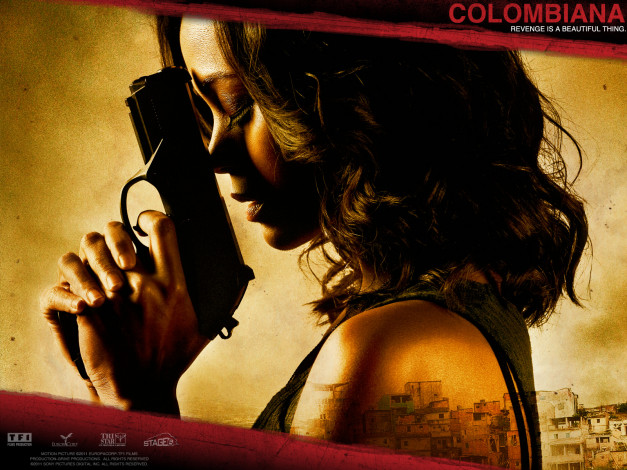 Обои картинки фото colombiana, кино, фильмы, оружие, zoe, saldana